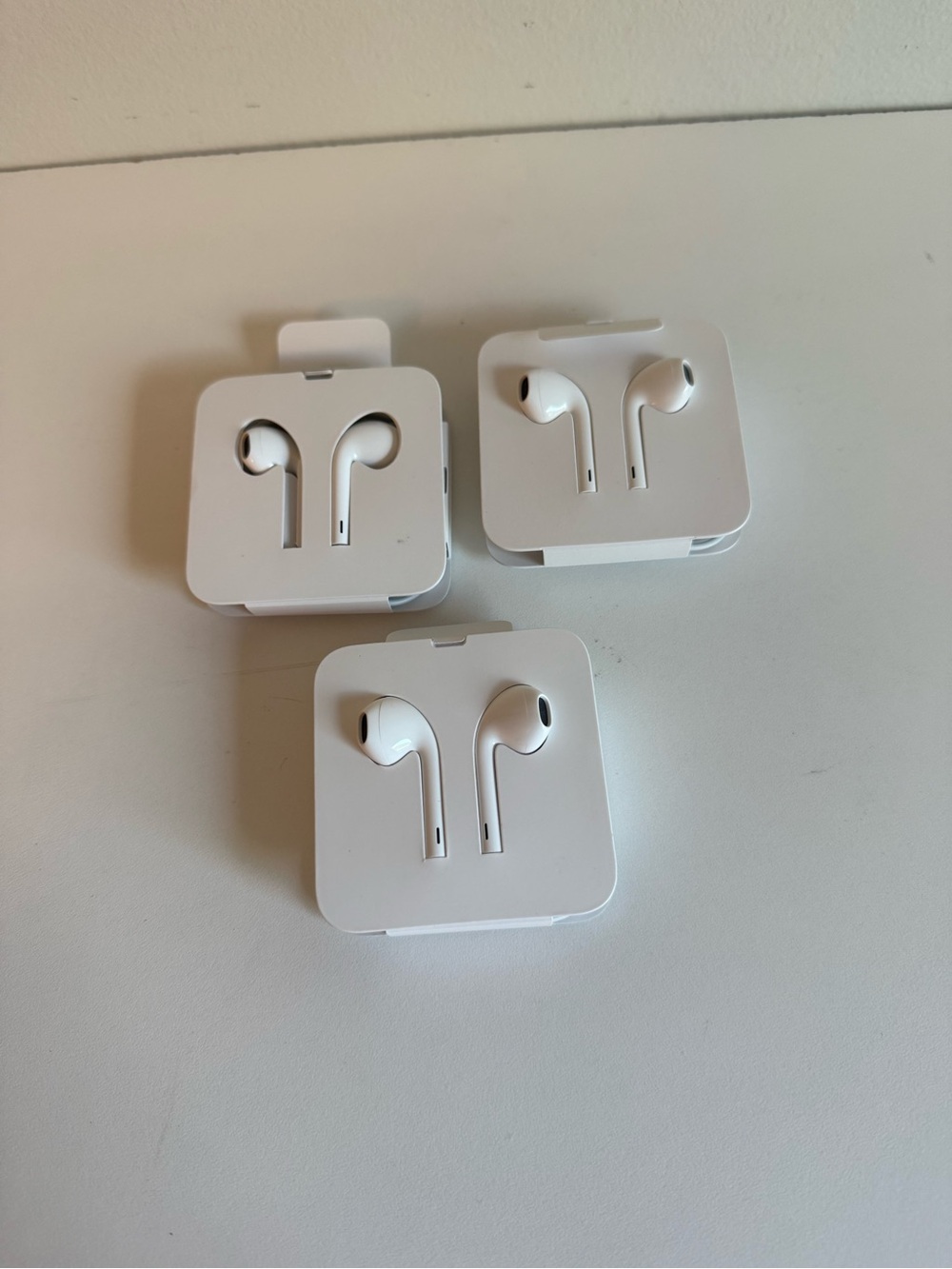 Lot of 3 Apple EarPods Wired Headphones Lightning Connector White iPhone